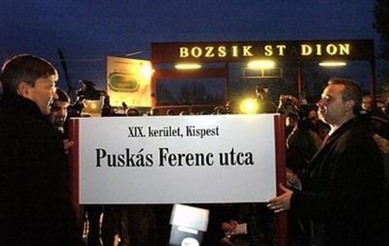 Tíz éve történt – Utcát neveztek el Puskás Ferencről Kispesten