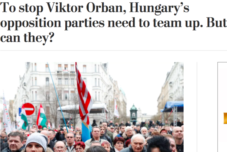 Washington Post: Orbán megállításához az ellenzék csapatmunkája kellene. De képes-e rá?